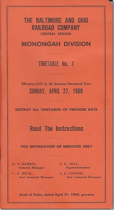 B&O Monongah #1. 04-27-1969.