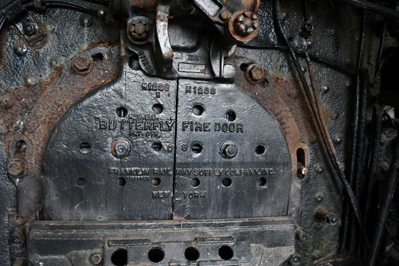 Franklin Railway Supply Co. Butterfly-type fire door.