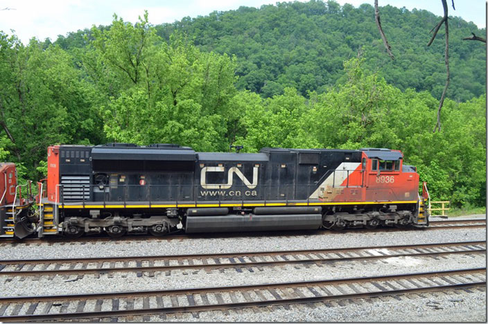 CN 8936. Shelby KY. SD70M-2. View 2.