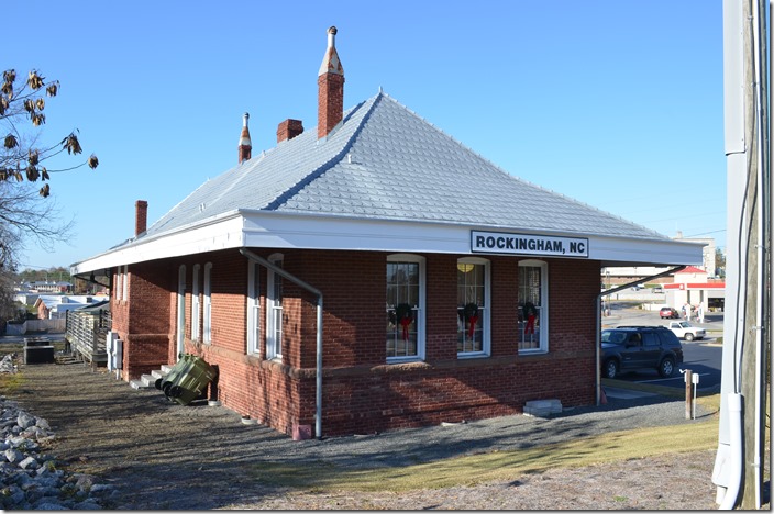 The former SAL depot at Rockingham is used as an office. Rockingham NC.