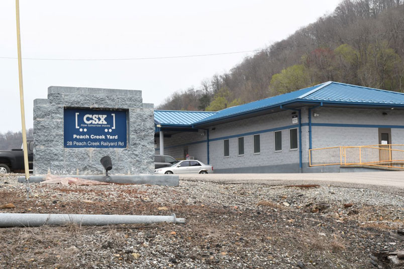 Fairly new yard office painted in the blue/gray scheme common to all new structures. The yardmaster for Peach Creek, Danville, Elk Run, Shelby, Martin, Paintsville, and Coal Run is based here.