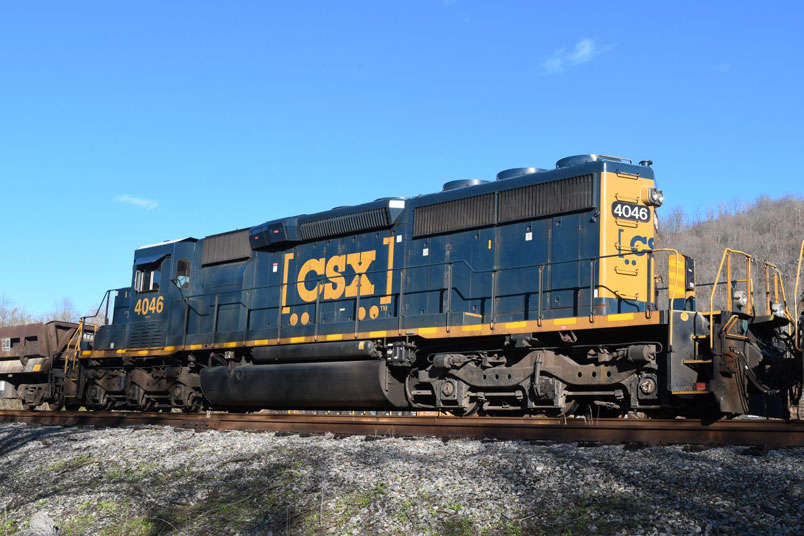 "SD40-3" 4046 is a rebuilt SD40-2. CSX has over 100 of these. Some of the last were ex-Conrail or NS.