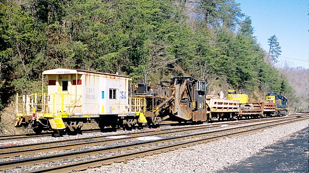 CSX work train parked at Coal Run Yard.