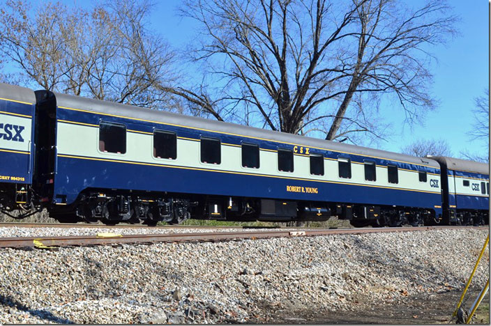 CSX 994319 was not used on last winter’s inspection train. Robert R. Young gained control of Allegheny Corp. and the C&O during the late 1940s and early 1950s. He dreamed of a merger with the New York Central. When that didn’t happen he moved to control the NYC. St Paul VA.