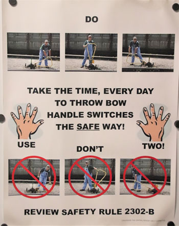 41. Safety Poster - Bow Handle Switches