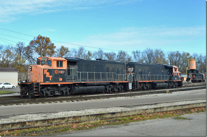 After yarding their train, KRT 1100-1200 return to the west end. Ceredo WV.