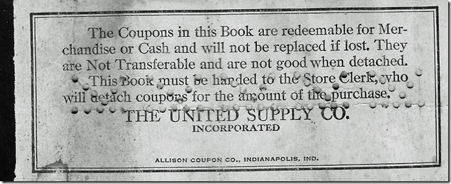 Coupon book instructions. Lynch KY.