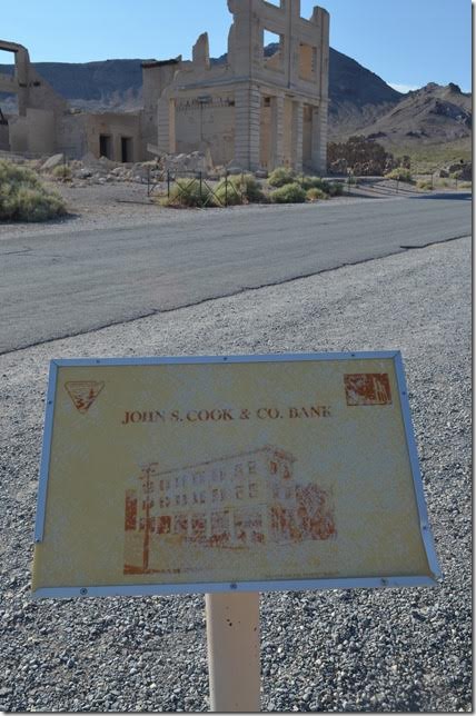 John S Cook & Co Bank plaque. Rhyolite NV.
