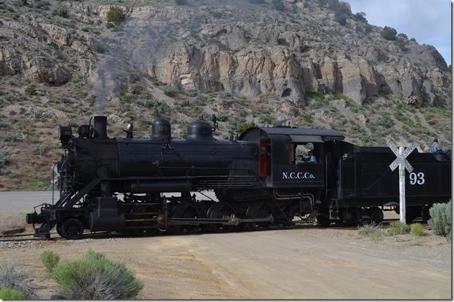 Nevada Consolidated Copper Co. owned the NN prior to the merger with Kennecott Copper Corp. in 1943. The 2-8-0s were used on the ore haul to McGill. Saddle tank 0-6-0Ts and 0-6-2Ts hauled the ore out of the pits.