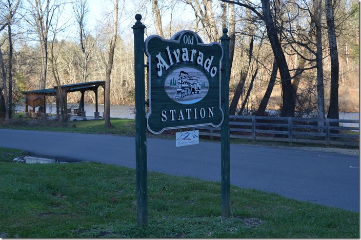 Virginia Creeper Trail - Old Alvarado Station sign.