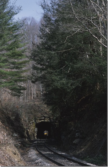 Z549-06 approaches the 1,100 foot tunnel.