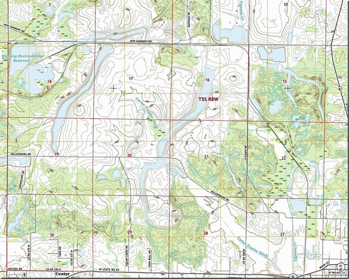 Boonville IN, 1:24,000 quad, 2016, USGS.