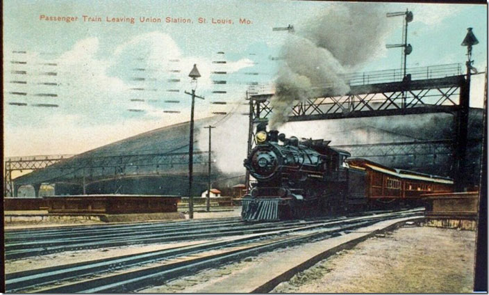 Postcard. St Louis Union Station. Ca. 1909.