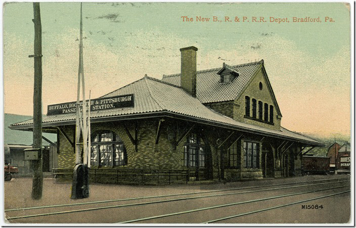 BR&P depot. Bradford PA. Circa 1907.