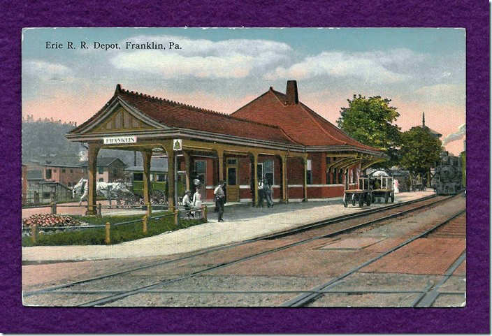 Erie depot. Franklin PA. 1917.