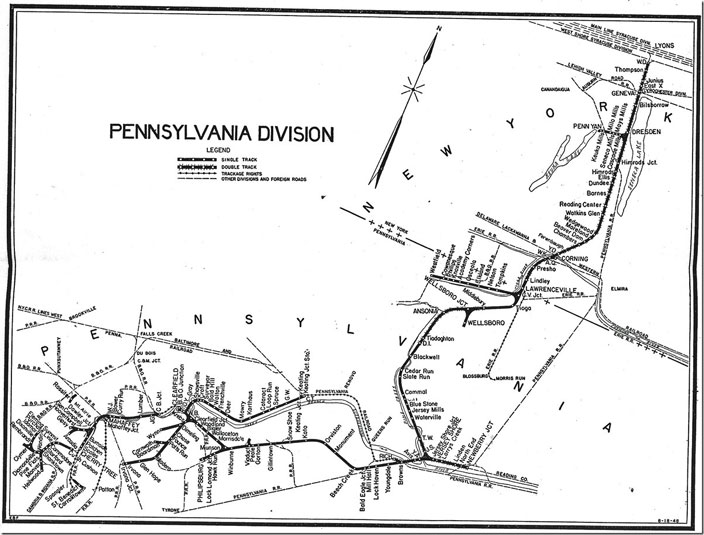 The Erie also ran over the NYC from Gang Mills NY (WK Tower) to Newberry Jct. NYC Pa Div map 1951.