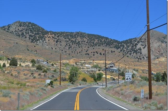 Driving up route 342 into Gold Hill NV. Old mine tailings everywhere.