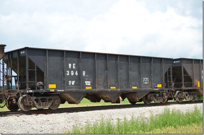 WE 394R is another former coal hopper now in restricted use. Carey OH.