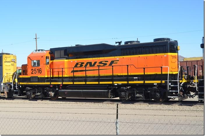 BNSF “GP39-3” 2516 is a former GP30. Barstow CA.
