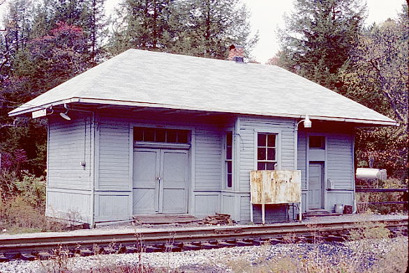 Former B&O depot and train order office at Allingdale, W.Va. Oct. 24, 1986. View 1