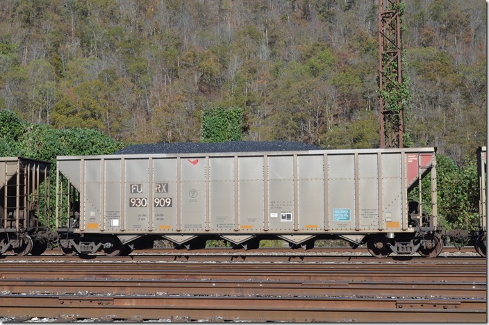 FURX hopper 930909 was built Freight Car America at Roanoke in 05-2006. 4200 cubic feet also. Ex-RWSX 6175. Shelby KY.