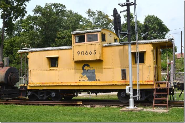 C&O 90665 was a one-of-a-kind rebuilt cab featuring an extended cupola. It was used out of Shelby in the early 1970's. Huntington.