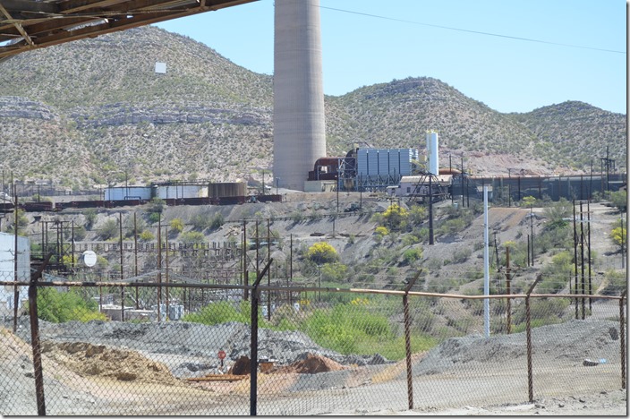The smelter area and its giant smoke stack. ASARCO smelter. Hayden AZ.