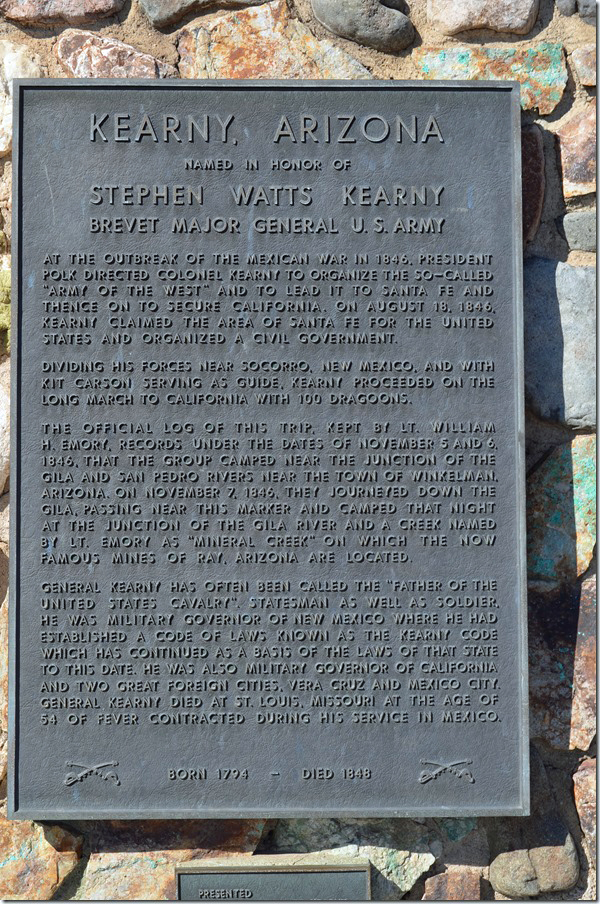 Stephen Kearny historical marker.