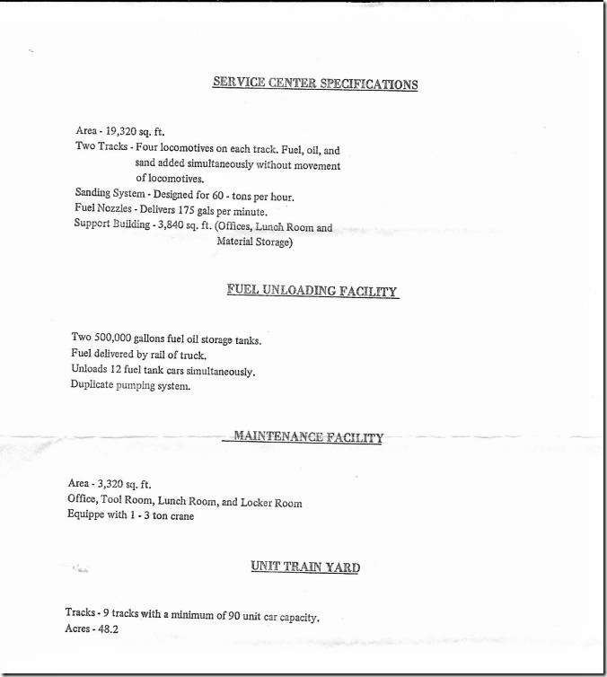 Corbin KY service center dedication - specifications, page 2. 06-09-1987.