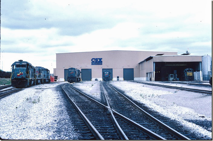 The south side of the locomotive shop with 6350 on the left. L&N Corbin KY.