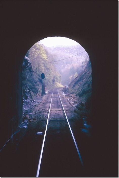 South portal of Sandy Ridge Tunnel. 04-27-1974.