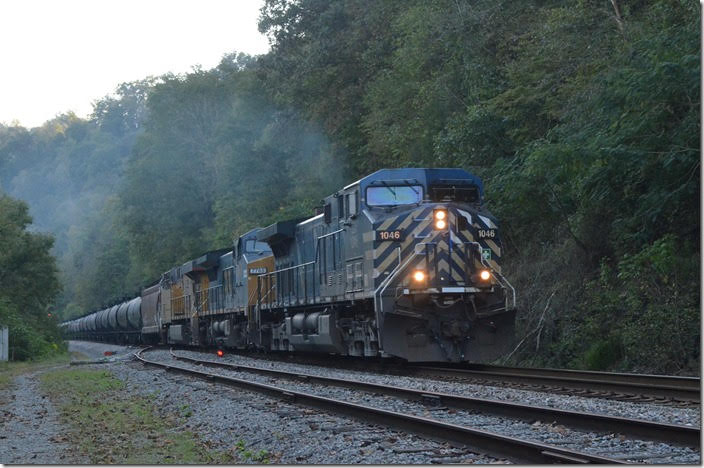 Due to a power outage and the signals being red, K446 was delayed. His signal was clear at the east end of Ivel, so normal speed was resumed. CEFX 1046-7765-UP 5442. Ivel KY.