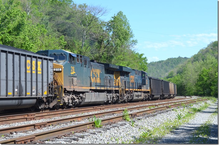 CSX DPUs 216-3117 are coupled ahead of the second cut of 100 cars. This was the first 200-car double train that I was able to photograph. Although CSX runs them frequently. Ivel KY.