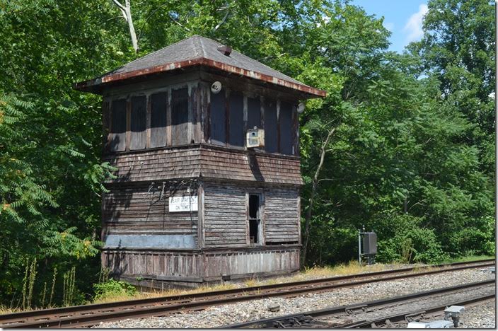 I was shocked that this structure was still standing! In the mid-60s it was still a continuously manned train order office. CSX GN Tower E Grafton WV.