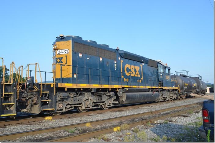 CSX SD40-2 2431 -- originally L&N – is now a yard engine. Cumberland MD.