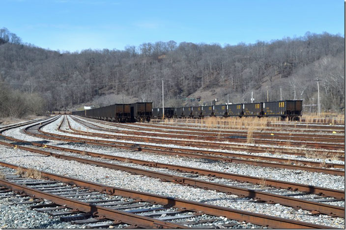 Loyall yard is a repository for stored tubs. CSX yard. Loyall KY.