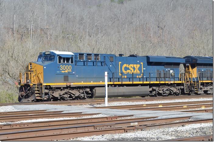 CSX ES44AH 3000 at Shelby KY on 03-18-2018.
