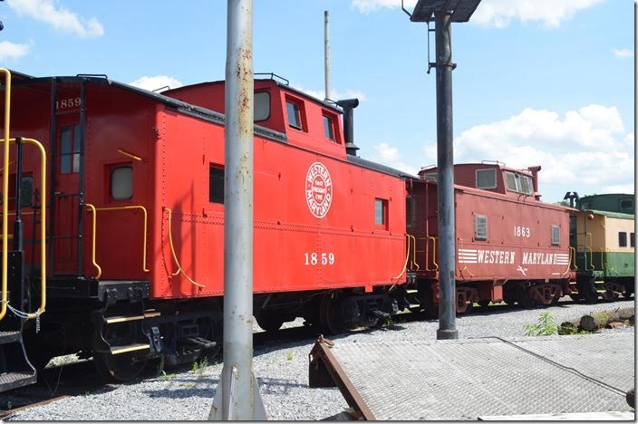 Restored WM class NE cabs 1859 and 1863. These were built at Hagerstown or Union Bridge (MD) shops in 1940. Hagerstown MD.