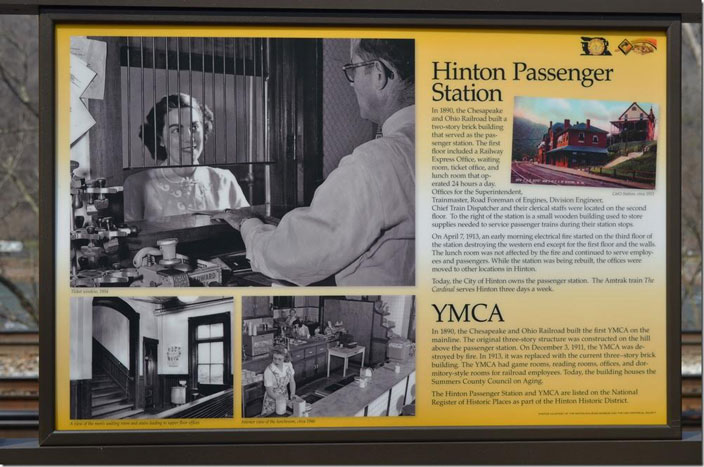 Hinton passenger station / YMCA marker.