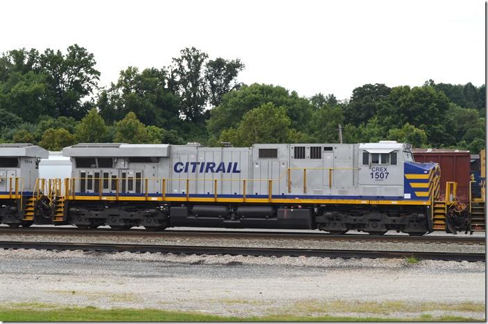 CREX ES44AC 1507. I saw these on the BNSF in Alabama a couple of years ago and have seen them recently on Big Sandy freights. View 2. Russell.