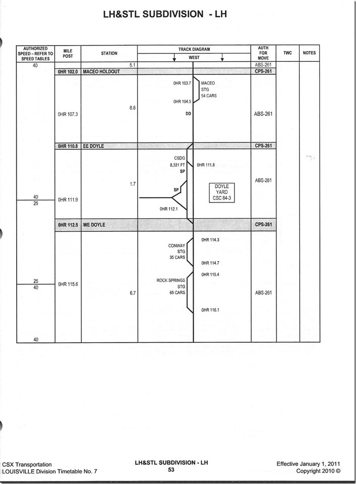 LH&StL SD - LH - Track Diagram - WE Doyle to Maceo Holdout.