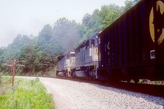 Patch. An SD40-2 and SD45 8922 shove hard.