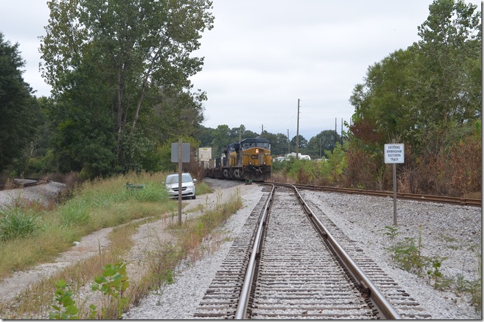 CSX 235-210 Hueytown AL. View 2. BHRR north of the junction switch appears rusty. 