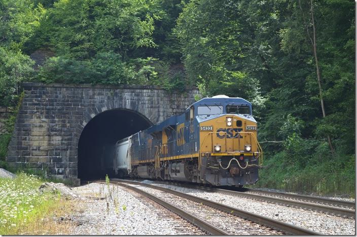 CSX 5433-3072. New Kingwood Tunnel West End WV. View 6.