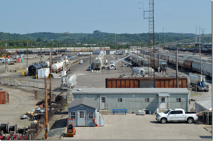 View looking north from the vacant trip tower of the CSX Trans-Flo terminal. Queensgate OH.