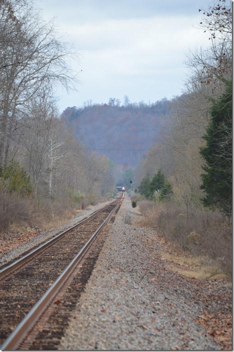 The “Hardwood Straight” is two miles of tangent between MP 58 and 60. Supposedly it is the longest tangent on the old Clinchfield. CSX 4384. Hardwood VA.