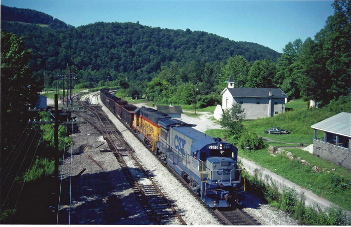 1986. CSX 5619. Coal train. Corbin line. 