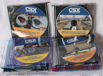 CSXT 2007 Monthly Safety Focus DVDs 
