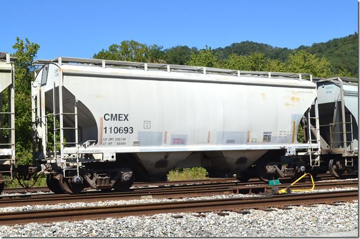 CMEX (Cemx Inc.) 110693 covered hopper. Shelby KY.