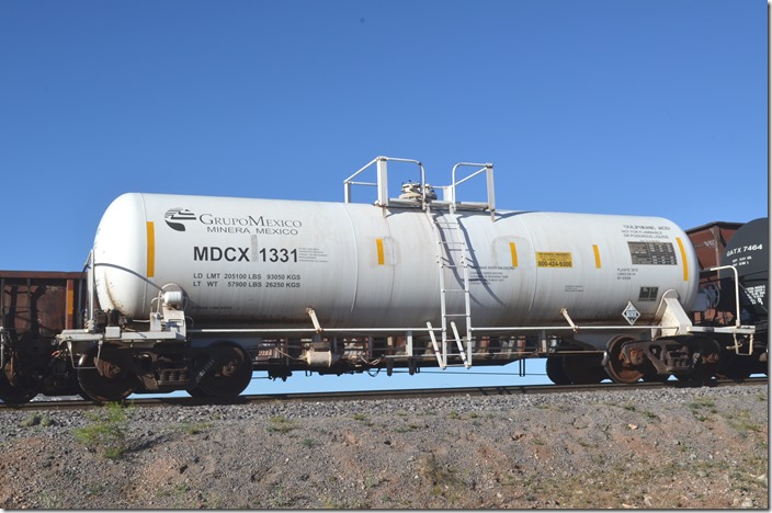 MDCX 1331 was built 12-1977. 04-30-2019. Lordsburg NM.